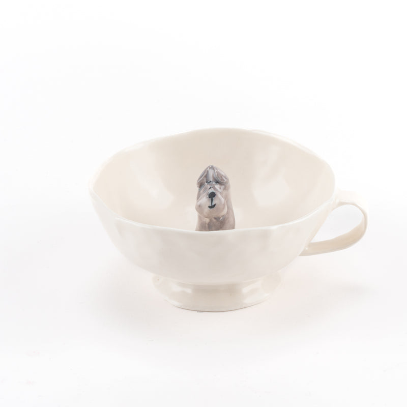 Happy tea cup (Terrier, Gray, Sayashiya) No.13