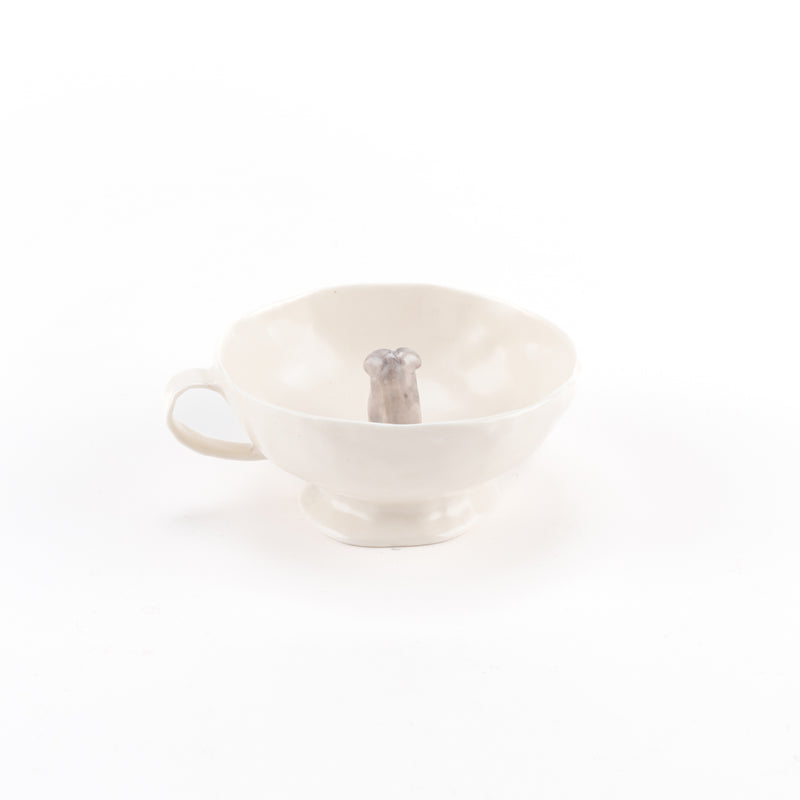 Happy tea cup (Terrier, Gray, Sayashiya) No.14