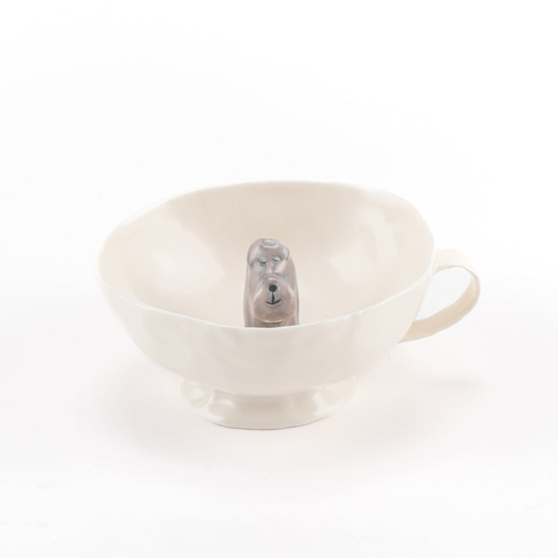 Happy tea cup (Terrier, Gray, Sayashiya) No.15