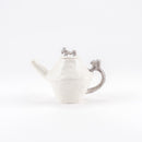 犬の親子のポット（グレー・ぱっちり）NO.1