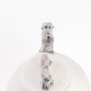 犬の親子のポット（グレー・ぱっちり）NO.1