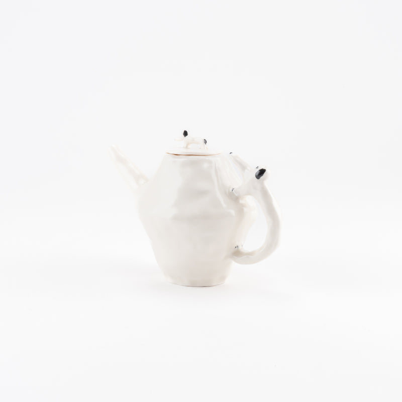 Dog's parent and child pot (white, softened)