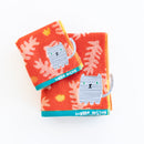 タオル（モノクロのねこ）