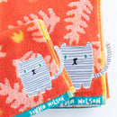 タオル（モノクロのねこ）