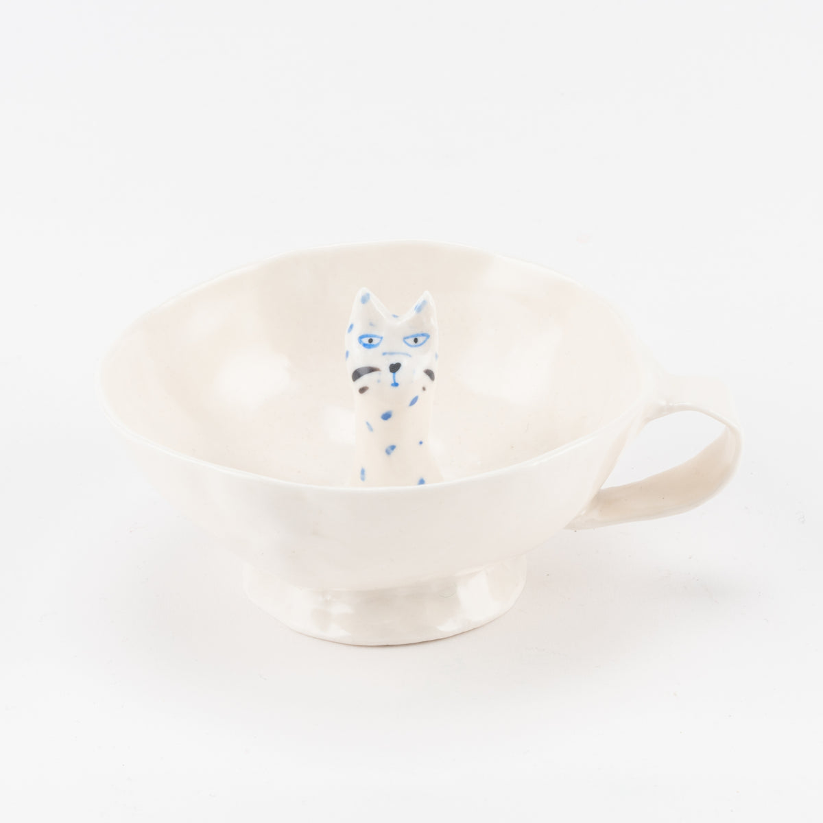 Cat Tea Cup（ティーカップ・ブルードット）NO.23