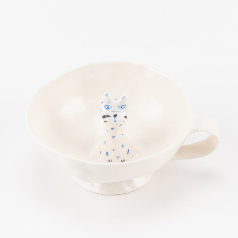 Cat Tea Cup（ティーカップ・ブルードット）NO.23