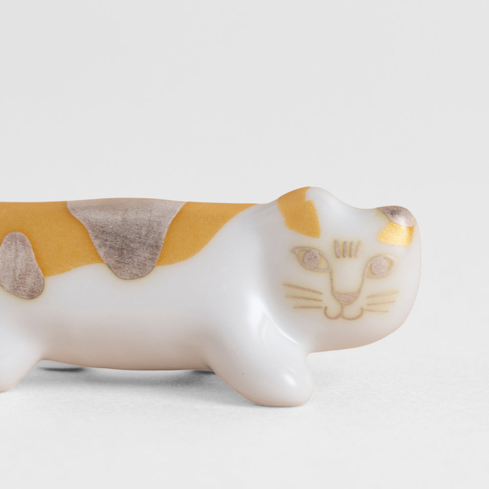 箸置き（波佐見焼 ・三毛猫・金）