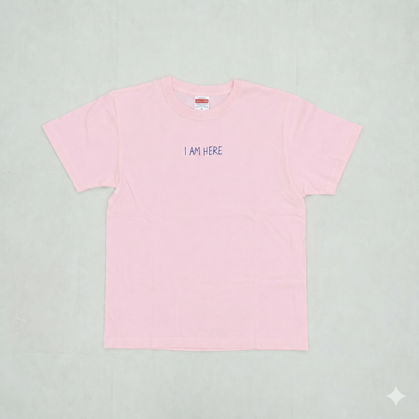 Tシャツ（I AM HERE・ライトピンク）