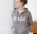 【mucava】ロゴニット前開きパーカー（グレー）