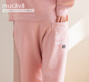【mucava】ロゴニットパンツ（ピンク）