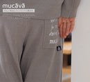 【mucava】ロゴニットパンツ（グレー）