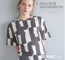 【mucava】キシリトールTシャツ（総柄・ブラック）