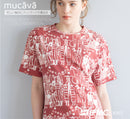 【mucava】キシリトールTシャツ（レッド・総柄）