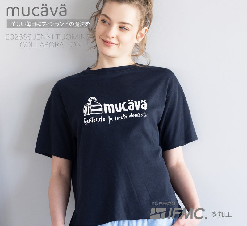 mucava】キシリトールロゴTシャツ（ネイビー）