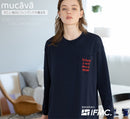 【mucava】キシリトールロゴ長袖Tワンピース（ネイビー）