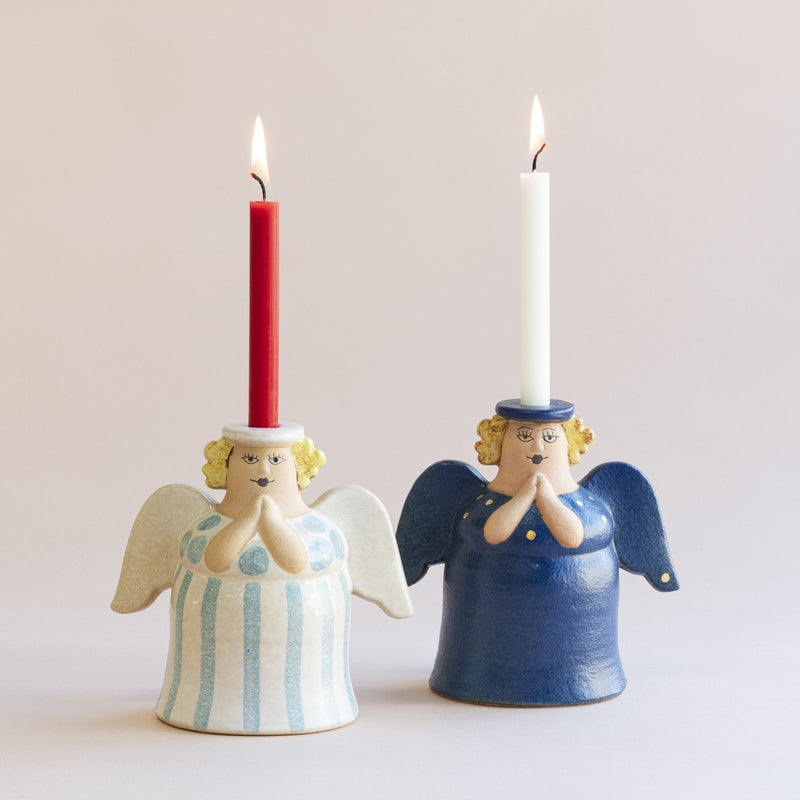 Candle Holder Angel (Blue) No.30