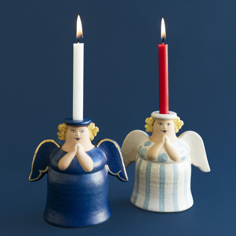 Candle Holder Angel (Blue) No.30