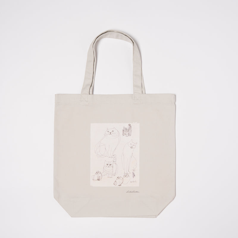トートバッグ（Found Cats Series・ライトグレー）