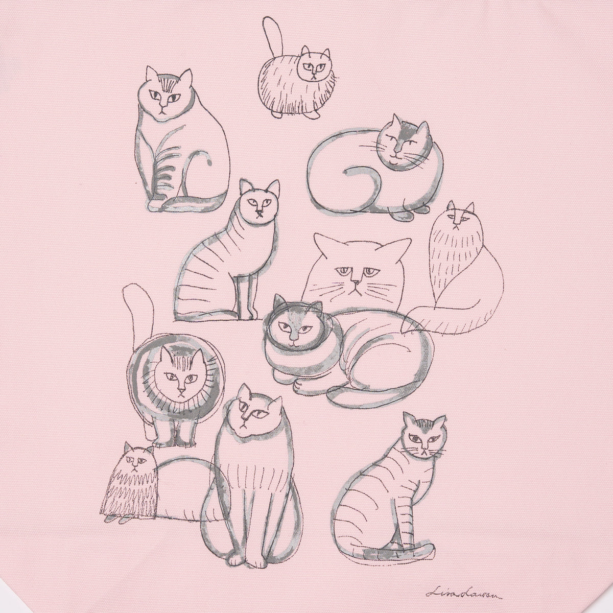 トートバッグ（Found Cats Series・ピンク）