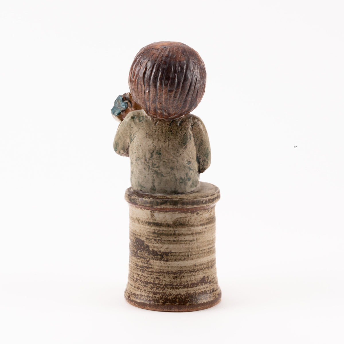 リサラーソン　花を持つ少女 花を持つ少女(1977)グリーン