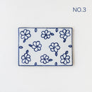 花柄の陶板（ミニ）