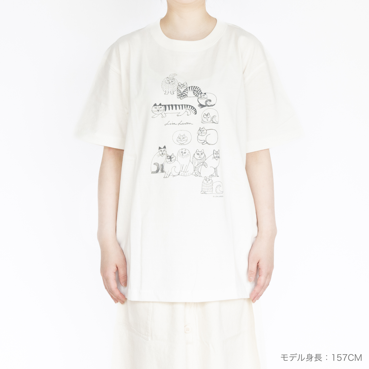 Tシャツ(スケッチねこ・バニラホワイト) Tシャツ(スケッチねこ・バニラホワイト)