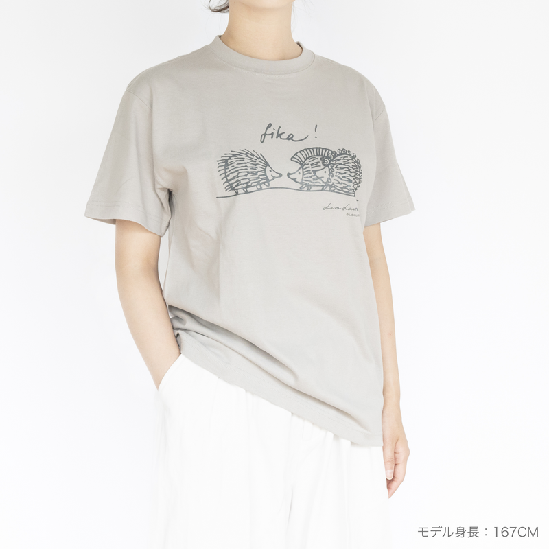 Tシャツ（ハリネズミ・ライトグレー）