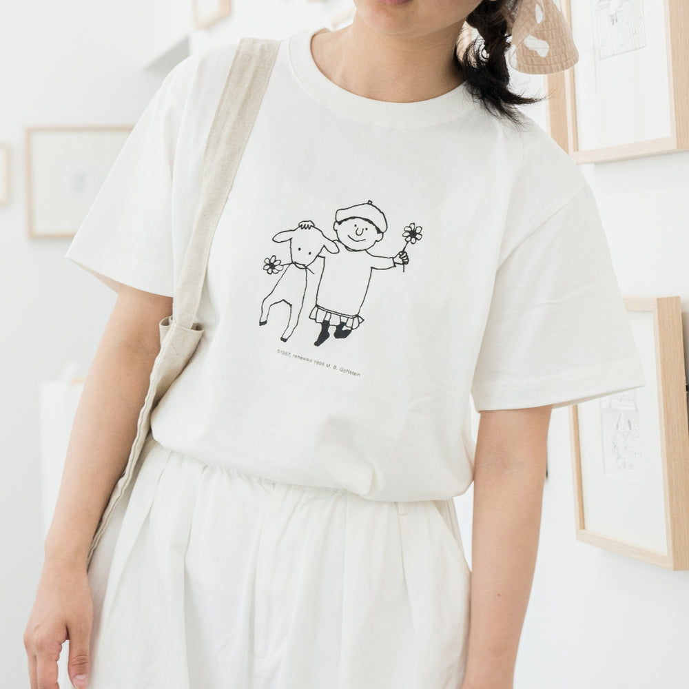 Tシャツ（ブルッキーと彼女の子羊・バニラホワイト）