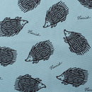 Cut cross (110 x 50cm, hedgehog, blue)