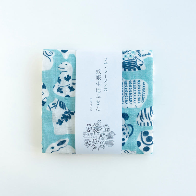 Mosquito net dough cloth (zodiac sashimi / blue)