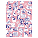 蚊帳生地ふきん（干支づくし・桃色）