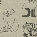 陰影窗簾（素描貓，米色）