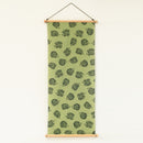 捺染てぬぐい（ハリネズミ三兄弟・緑）