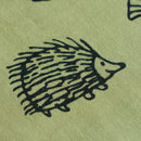 捺染てぬぐい（ハリネズミ三兄弟・緑）