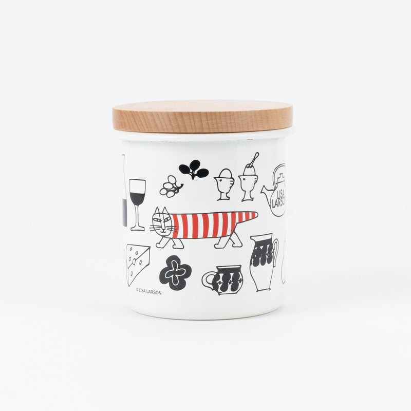 Enamel canister (Mikey Kitchen)