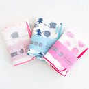 吸水クロス（はりねずみの森・スカイブルー×ネイビー）