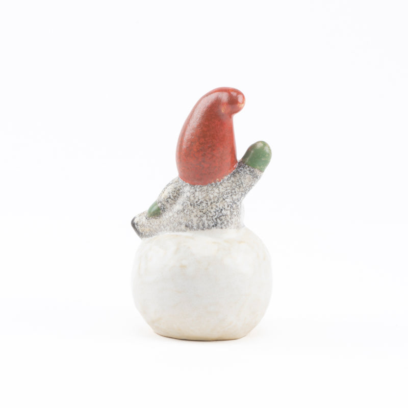 Tomte with snowball (gray)