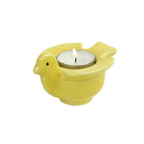 Bird candle stand (yellow)