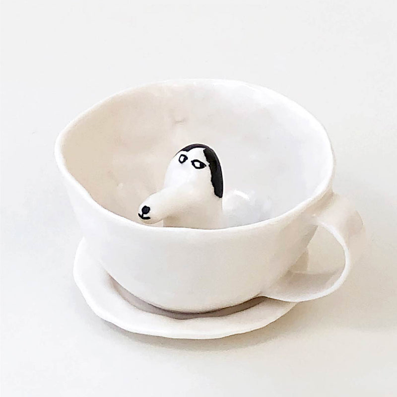 Coffee cup with happy