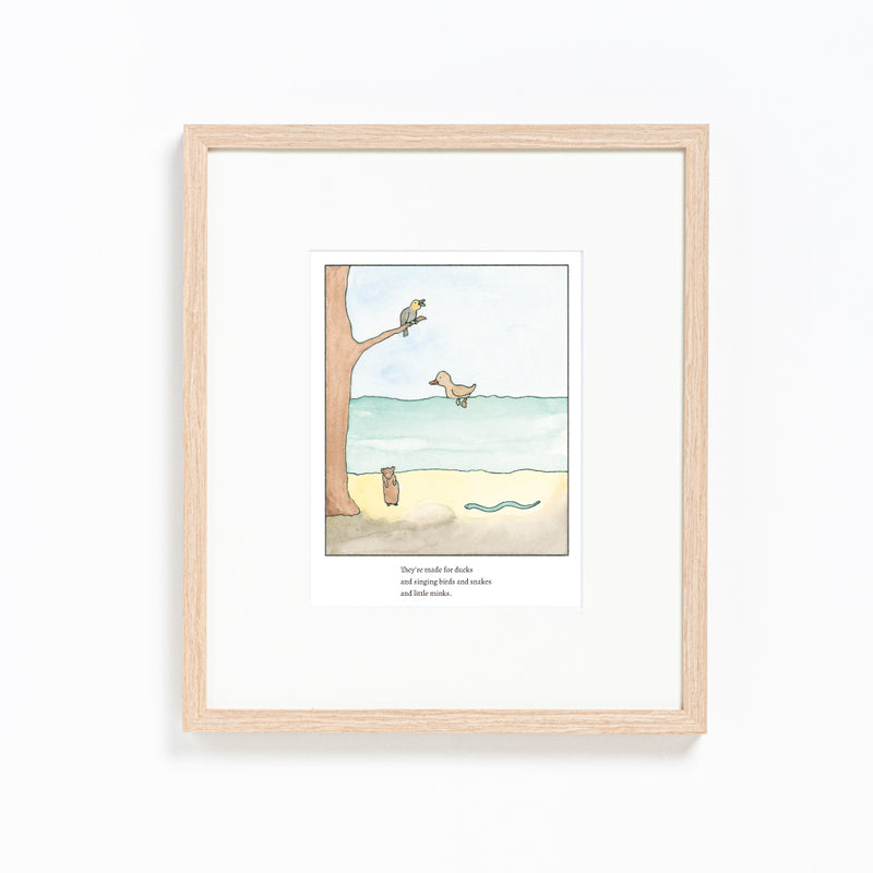 [Made -to -order production] Fed from the frame print "For all living things (truly us) b"