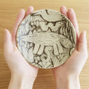 森林和動物圖片板（Mashiko Ware，豹）4英寸