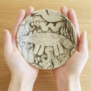 森林和動物圖片板（Mashiko Ware / Rhin）4英寸