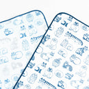 Water -absorbing cross (sketch cat, white x navy)