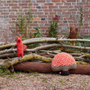 きのこのクッション（レッド）