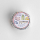 マスキングテープ（35mm・ マカロンのスケッチねこたち）