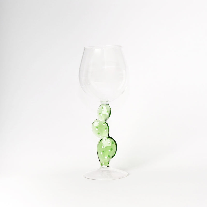 Cactus wine glass