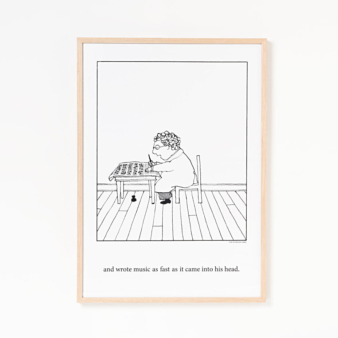 リトル　シューベルト 受注生産】額装プリント「つくるひと（リトルシューベルト）」