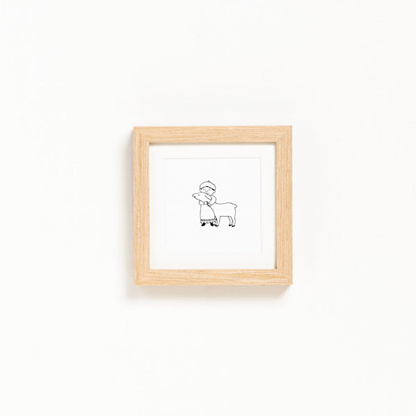 [Made -to -order production] Fed from the frame print "and perfect (Brucky's sheep)"
