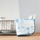 Water -absorbing cross (sketch cat, white x navy)