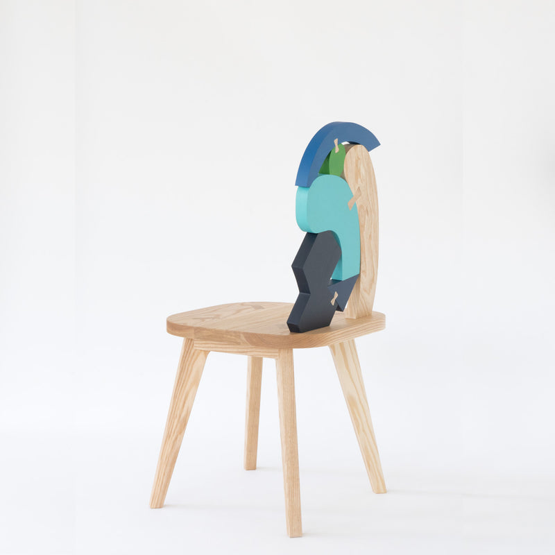 「もの想い」の椅子。 NO.2（ブルー）